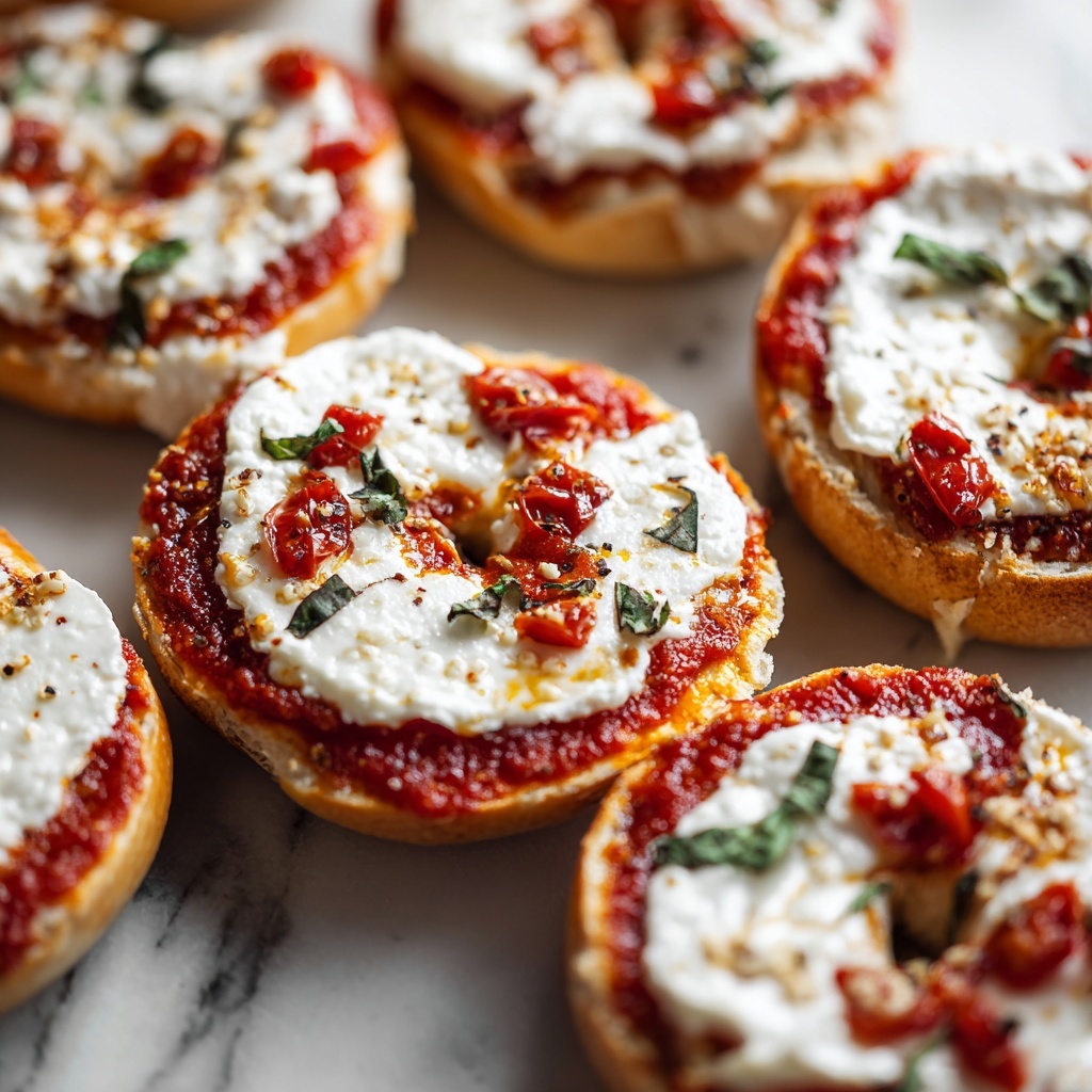 Homemade Mini Pizza Bagel Bites Recipe - Recipe Image
