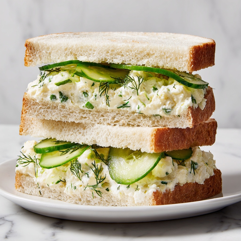 Cucumber Benedictine Tea Sandwiches Recipe - Recipe Image