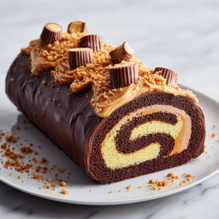 Decadent Chocolate Peanut Butter Cake Roll Recipe