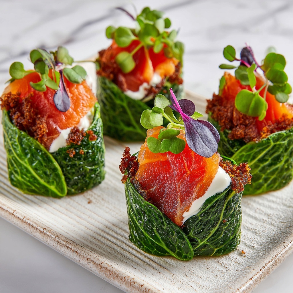 Smoky Salmon Caesar Lettuce Wraps Recipe - Recipe Image