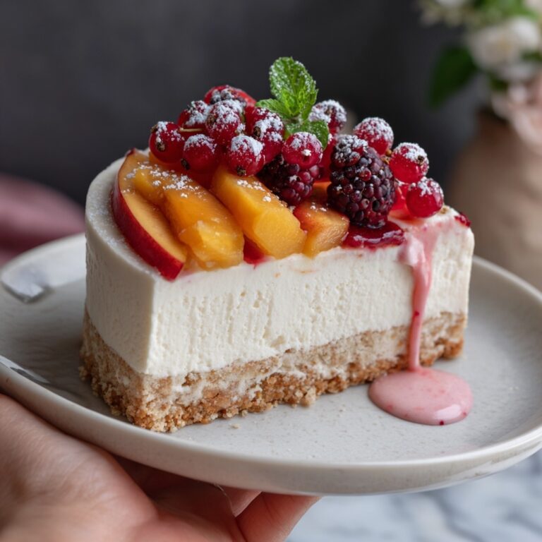 Summer Berry and Peach Cheesecake Recipe