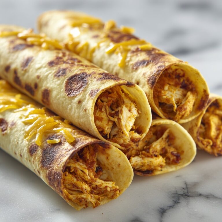 Creamy Oven-Baked Chicken Taquitos Recipe