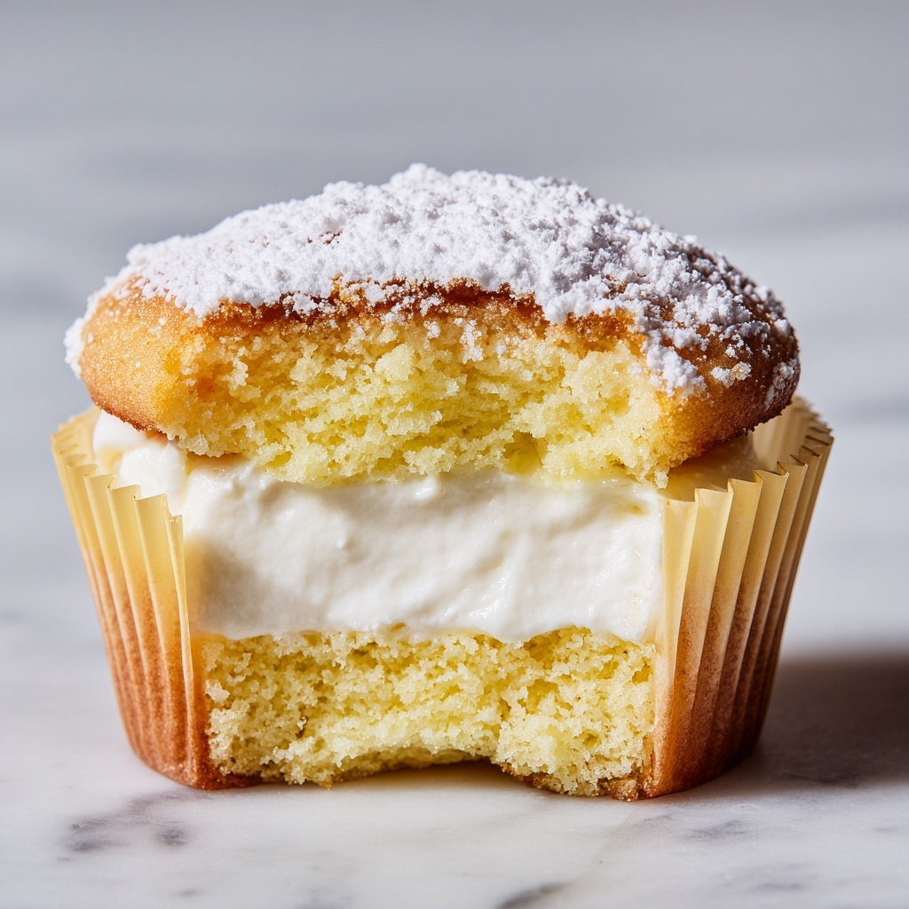 Fluffy Japanese Cotton Cheesecake Cupcakes Recipe - Recipe Image