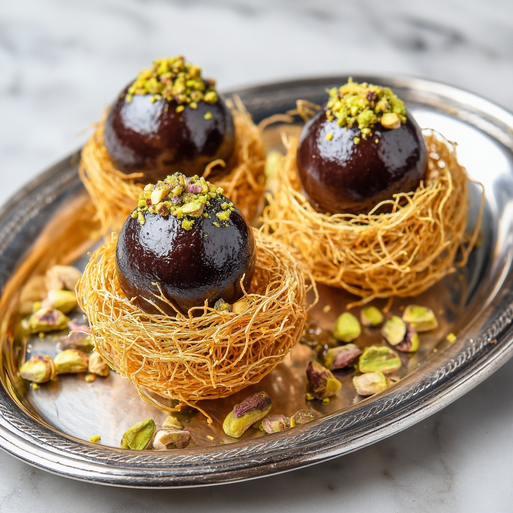 Gulab Jamun in Kunafa Nests Recipe - Recipe Image