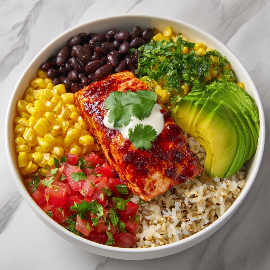 Salmon Burrito Bowl Recipe - Recipe Image