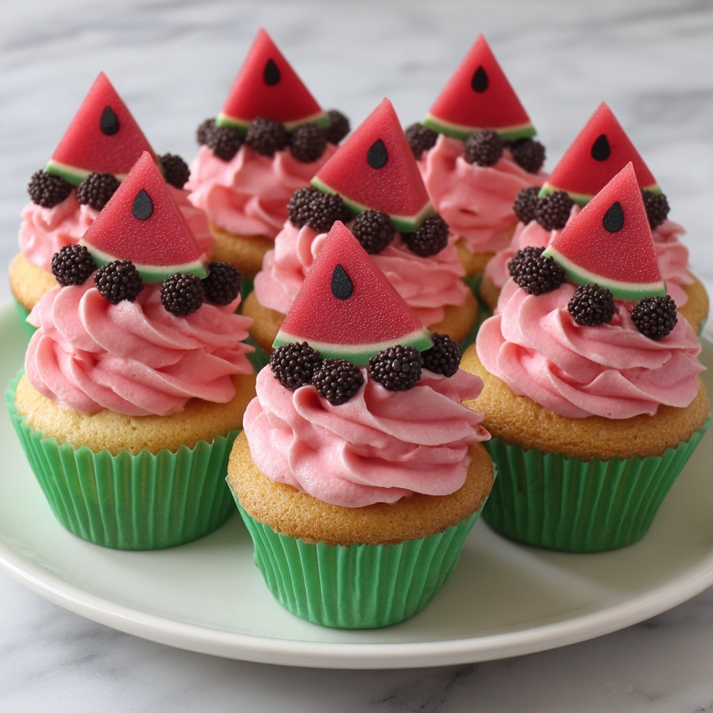 Watermelon Cupcakes Recipe - Recipe Image