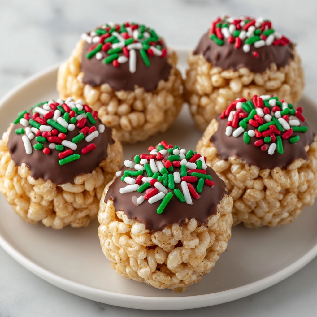 Rice Krispie Christmas Puddings Recipe - Recipe Image