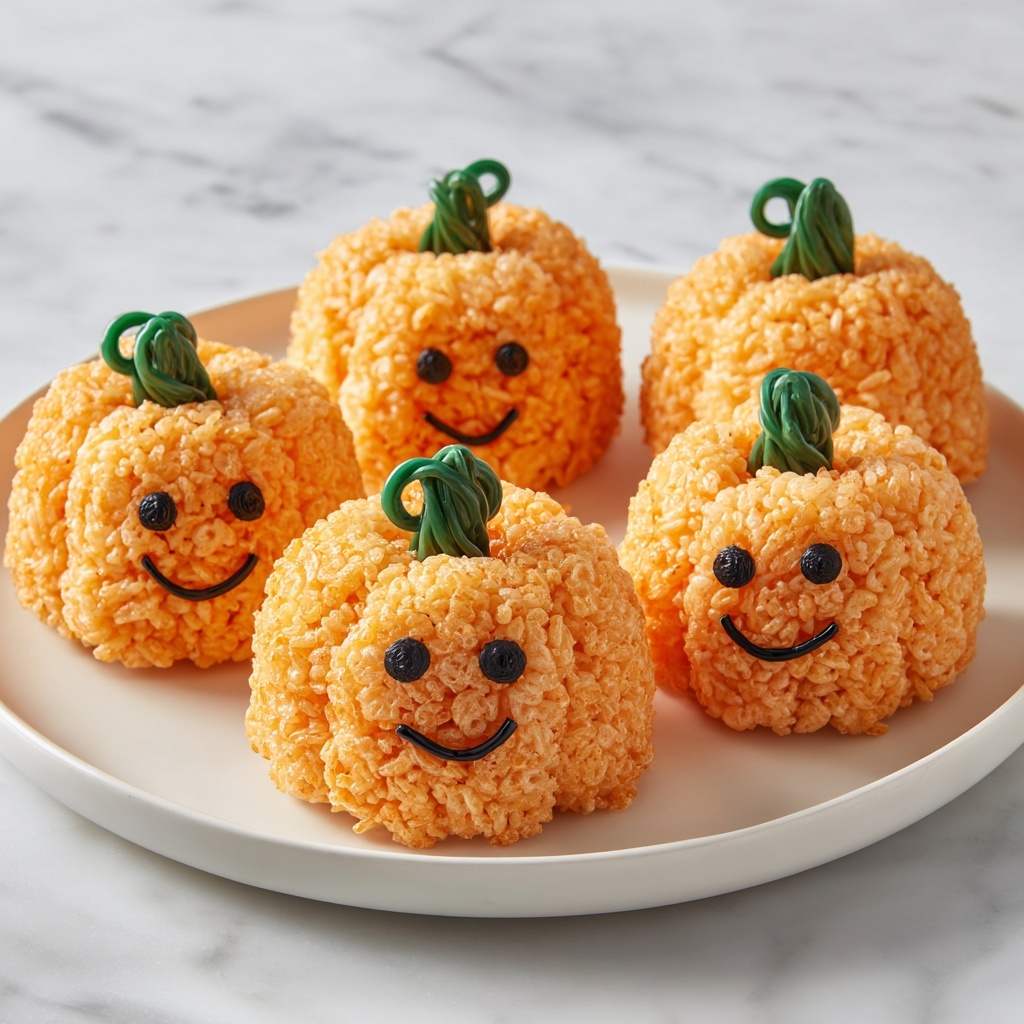 Pumpkin-Shaped Rice Krispie Treats Recipe - Recipe Image