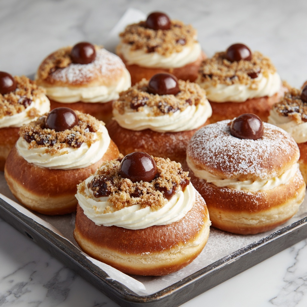 Chai Cream Filled Doughnuts Recipe - Recipe Image