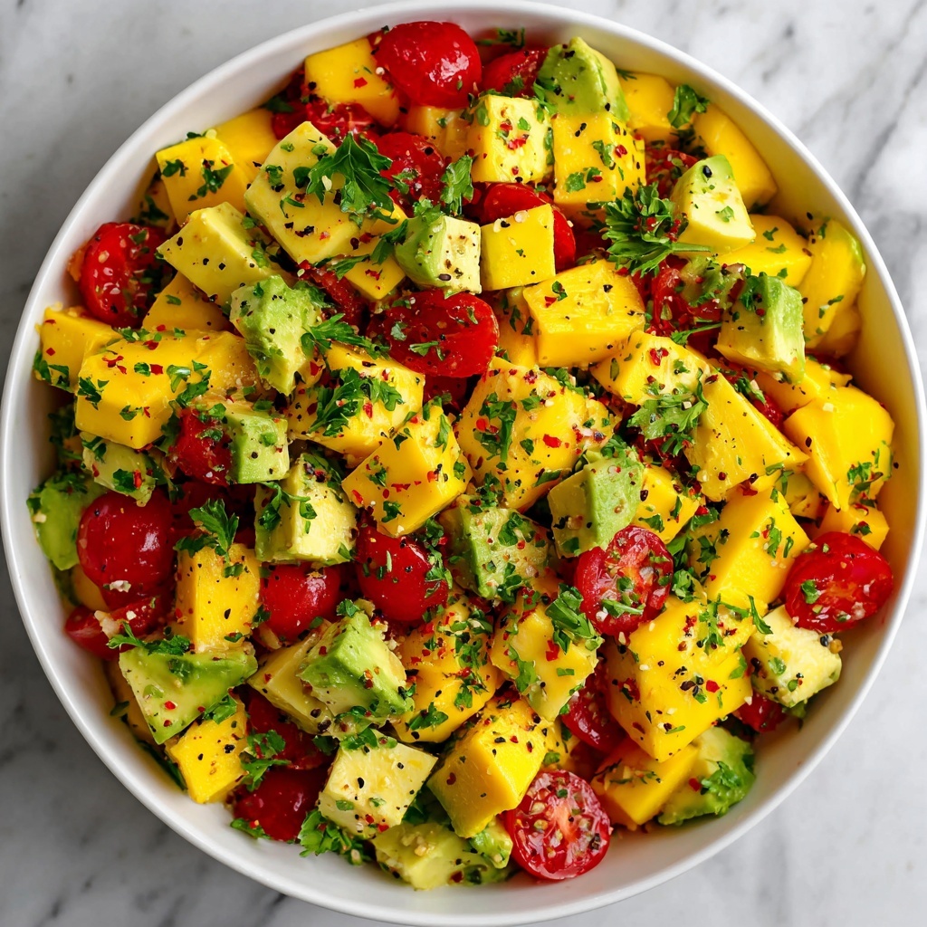 Mango, Avocado, and Tomato Salad with a Citrusy Twist Recipe - Recipe Image