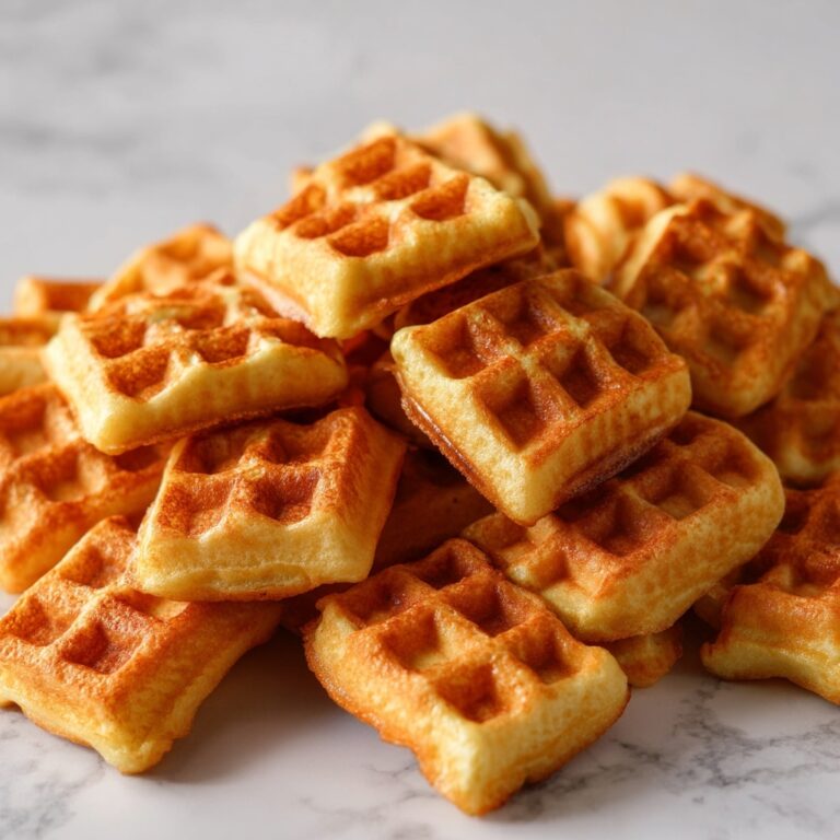 Cornbread Waffle Bites with Honey Butter Syrup Recipe