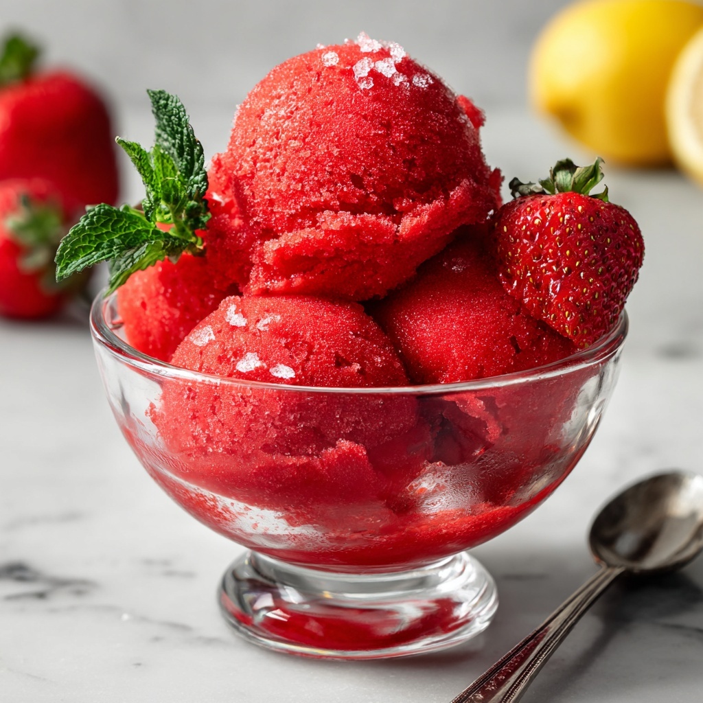 Strawberry Sorbet: The Ultimate Guide to Making It at Home Recipe - Recipe Image