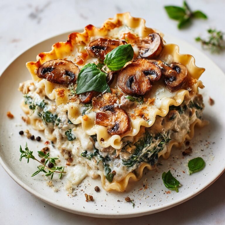 Mushroom and Spinach Lasagna Recipe