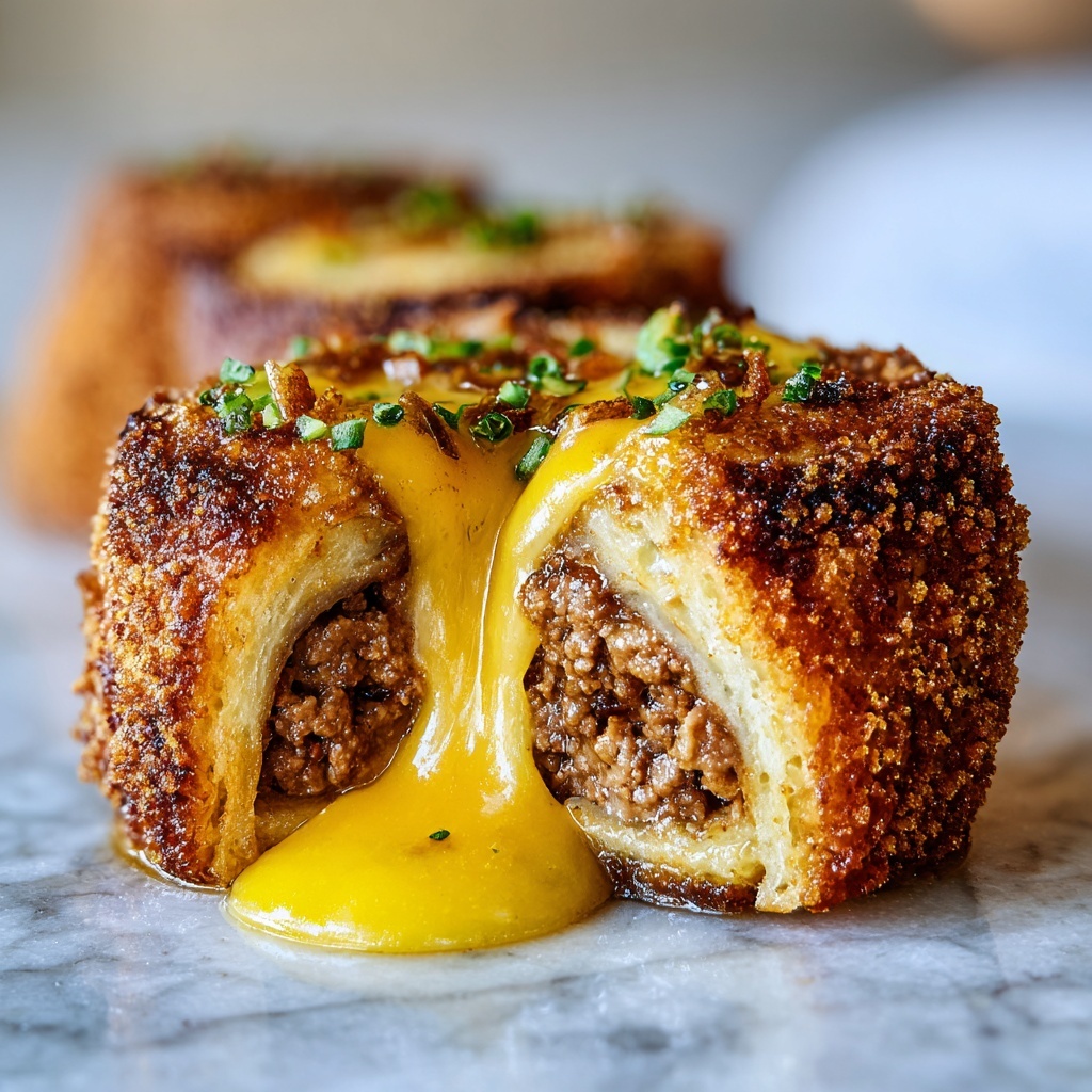 Crispy Cheeseburger Egg Rolls Recipe - Recipe Image