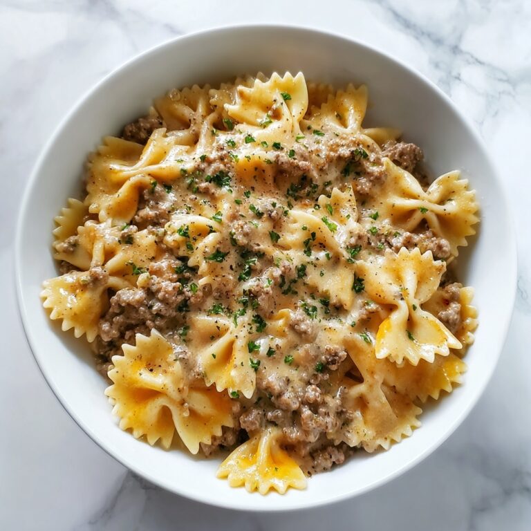 Creamy Beef and Bowtie Pasta Recipe