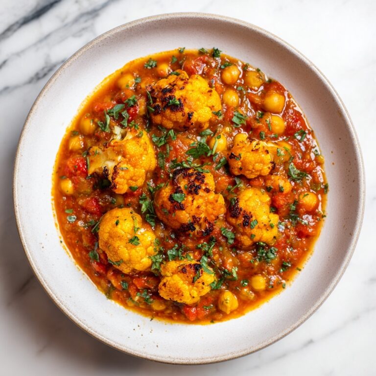 Creamy Tomato Chickpea and Cauliflower Masala Recipe