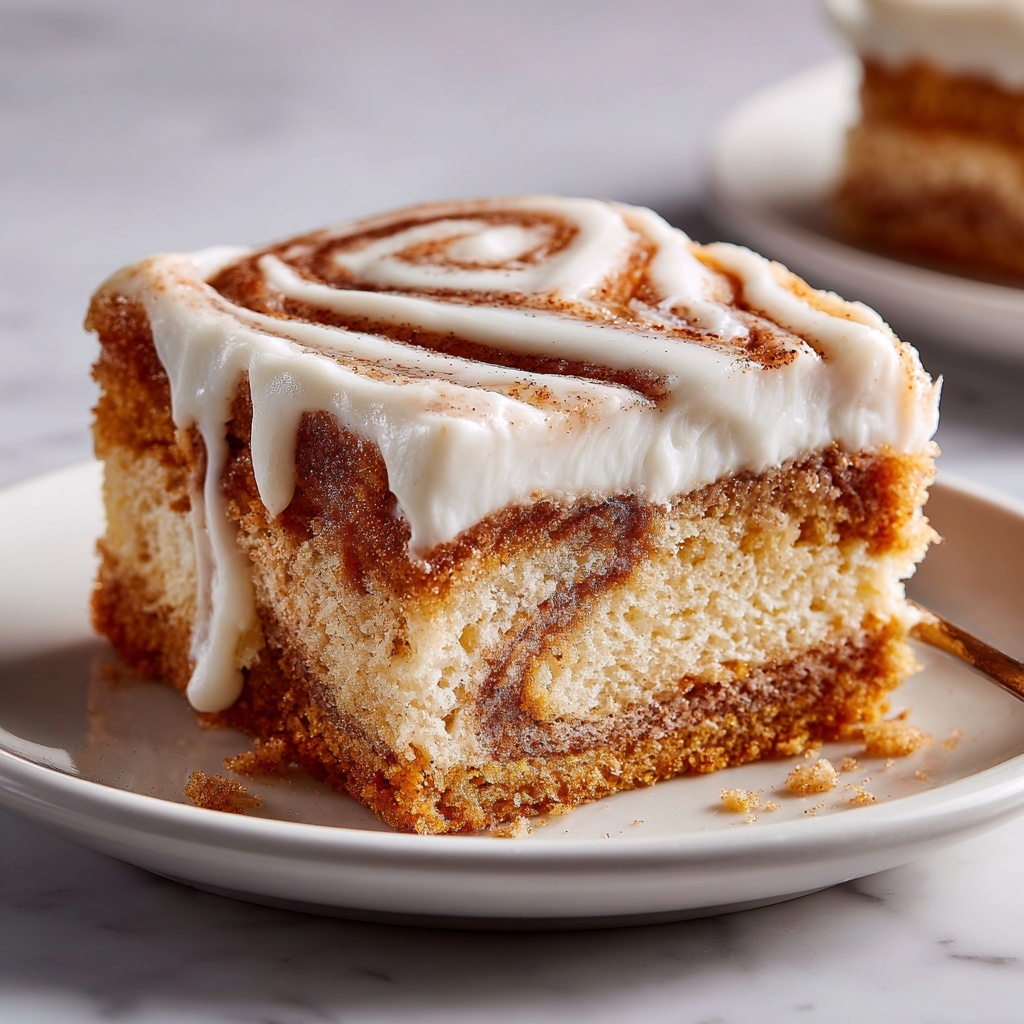 Cinnamon Roll Poke Cake Recipe - Recipe Image