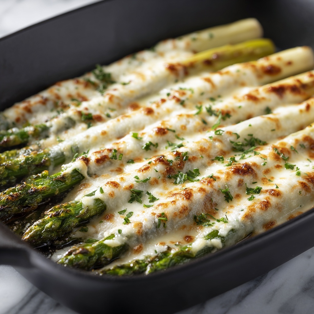 Cheesy Garlic Roasted Asparagus Recipe - Recipe Image