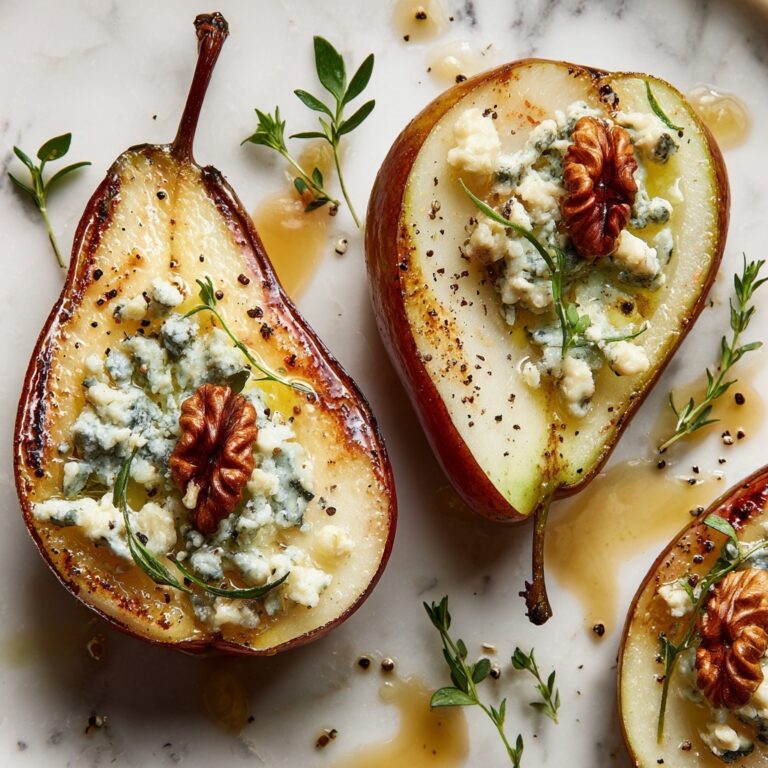 Blue Cheese Stuffed Pears with Honey and Toasted Nuts Recipe
