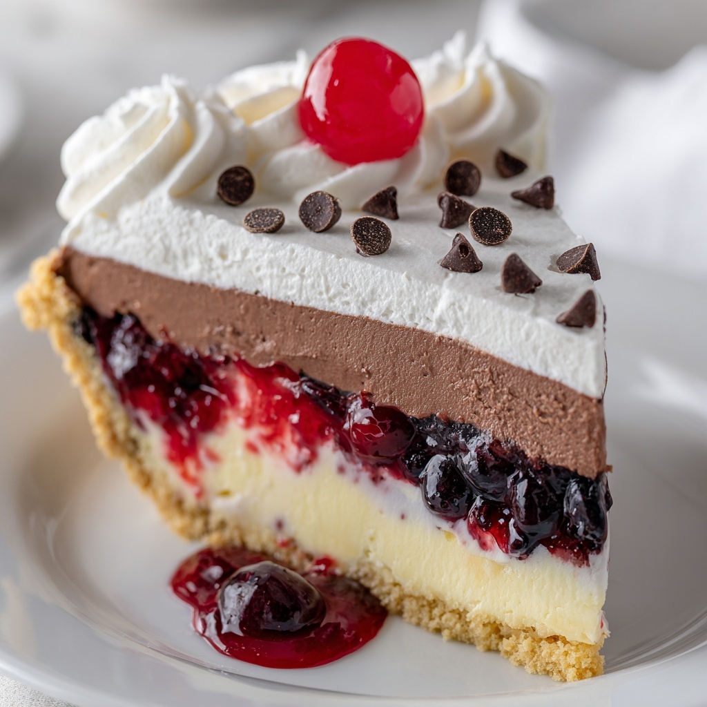 Chocolate Cherry Cream Pie: A Decadent Dessert Recipe - Recipe Image