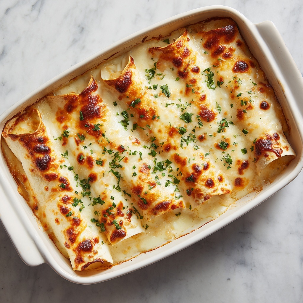 White Chicken Enchiladas Recipe - Recipe Image