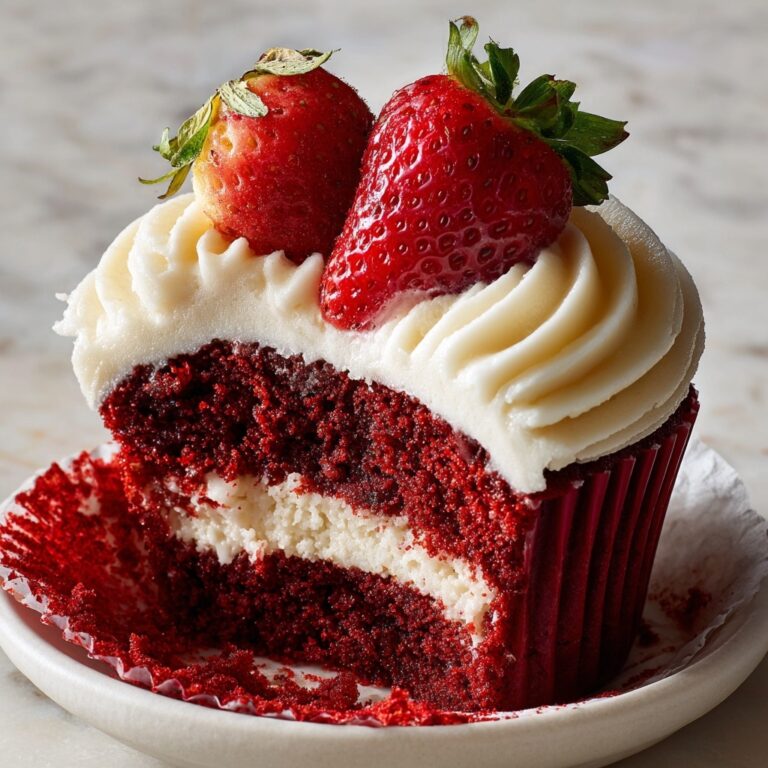 Strawberry Cheesecake Red Velvet Cupcakes Recipe