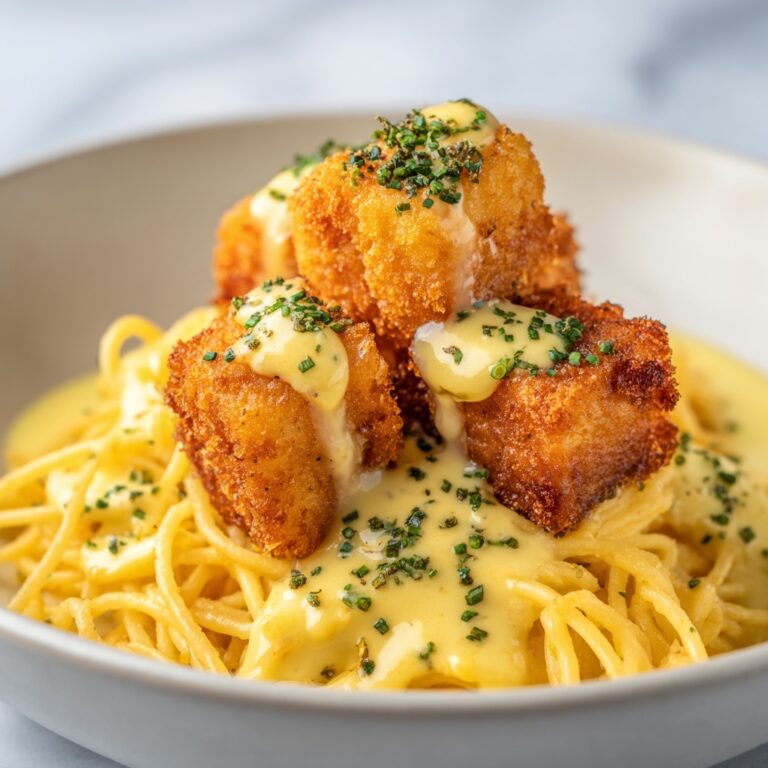Crispy Chicken with Creamy Parmesan Pasta Recipe