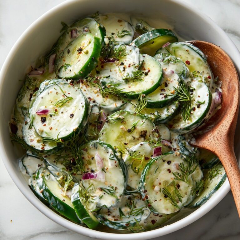 German Creamy Cucumber Salad Recipe