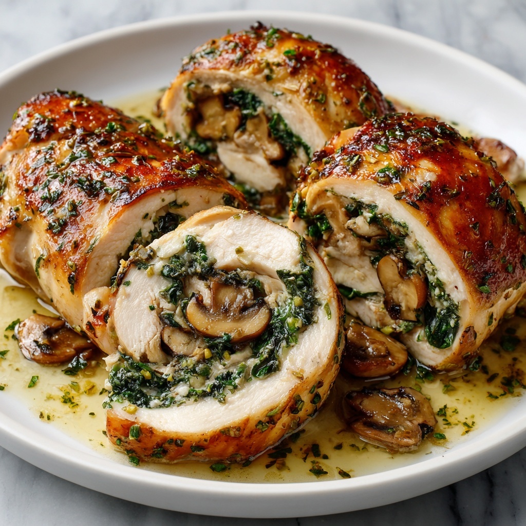 Herb-Stuffed Turkey Roulade with Apple and Sausage Recipe - Recipe Image