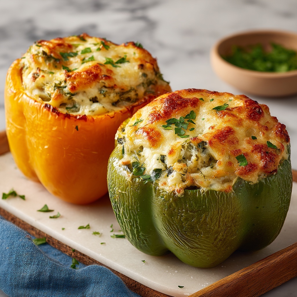 Herb and Cheese Stuffed Bell Peppers Recipe - Recipe Image
