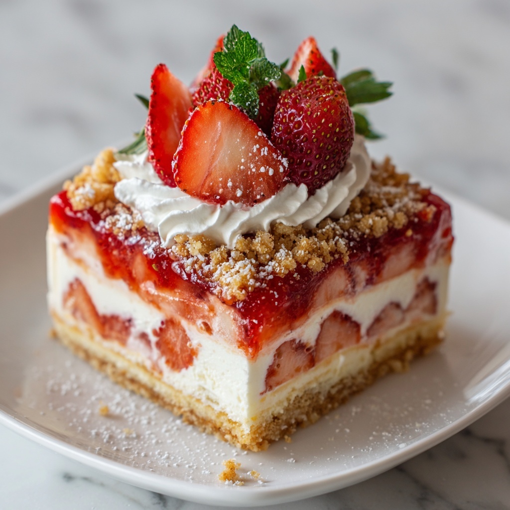 No-Fuss Strawberry Cheesecake Dump Cake Recipe - Recipe Image