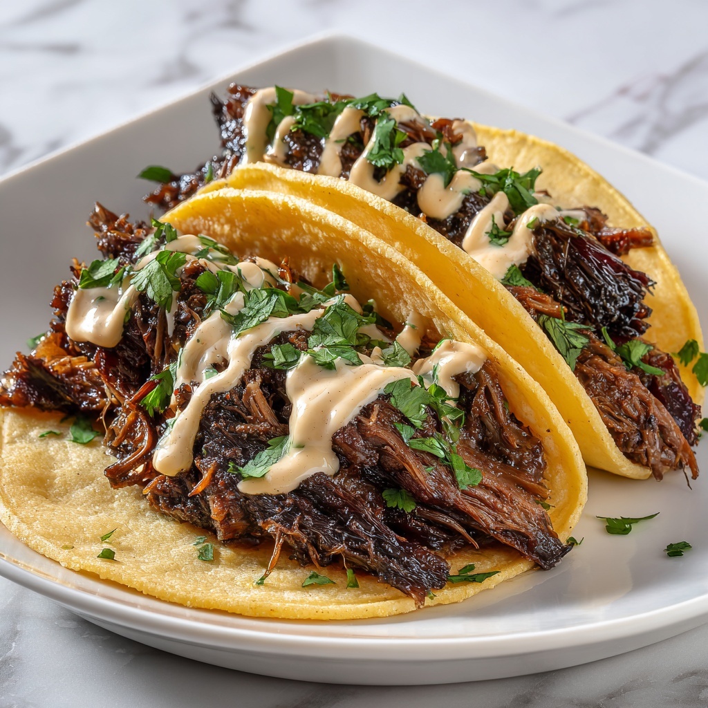 Garlic Butter Honey BBQ Beef Tacos Recipe - Recipe Image