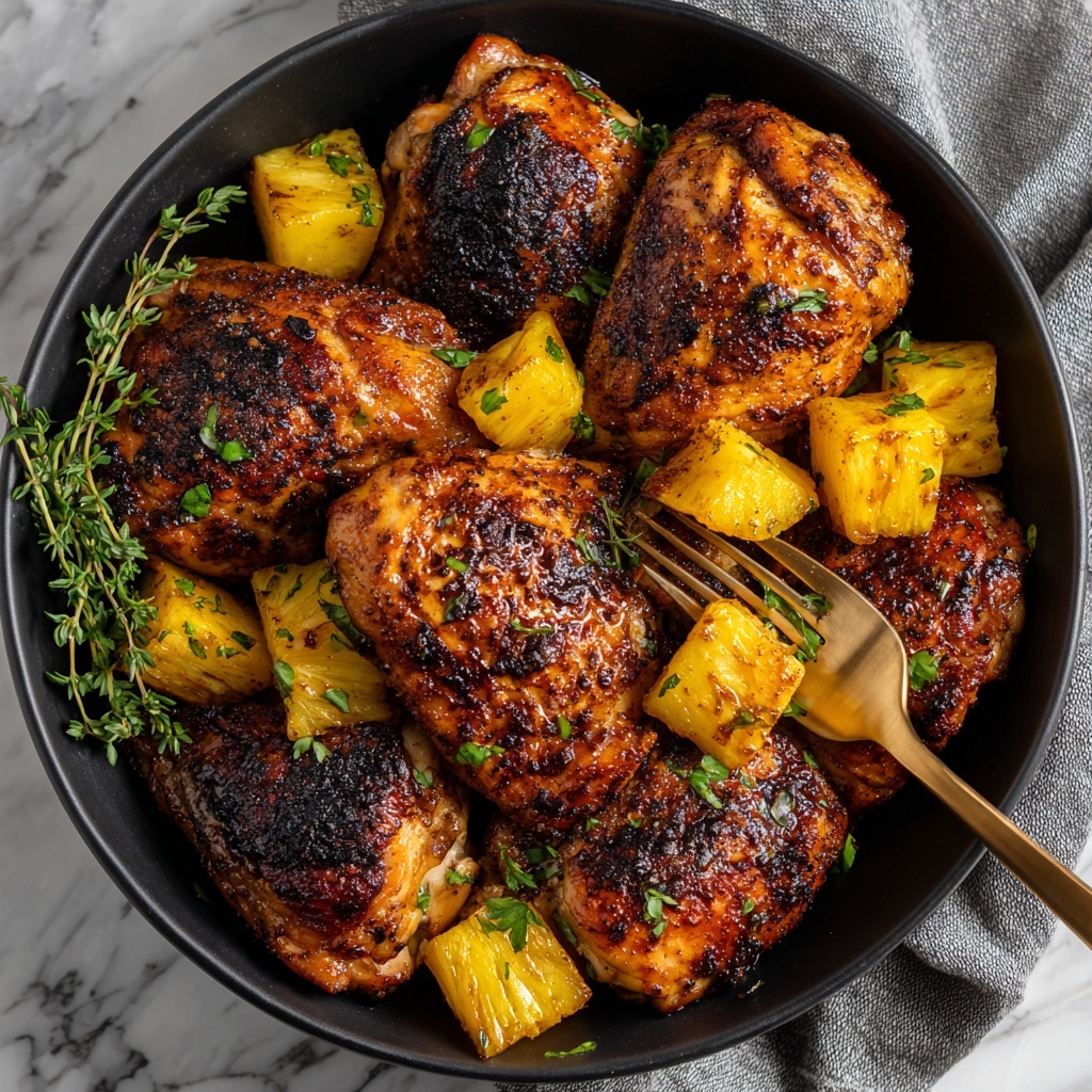 Baked Jamaican Pineapple Jerk Chicken Recipe - Recipe Image