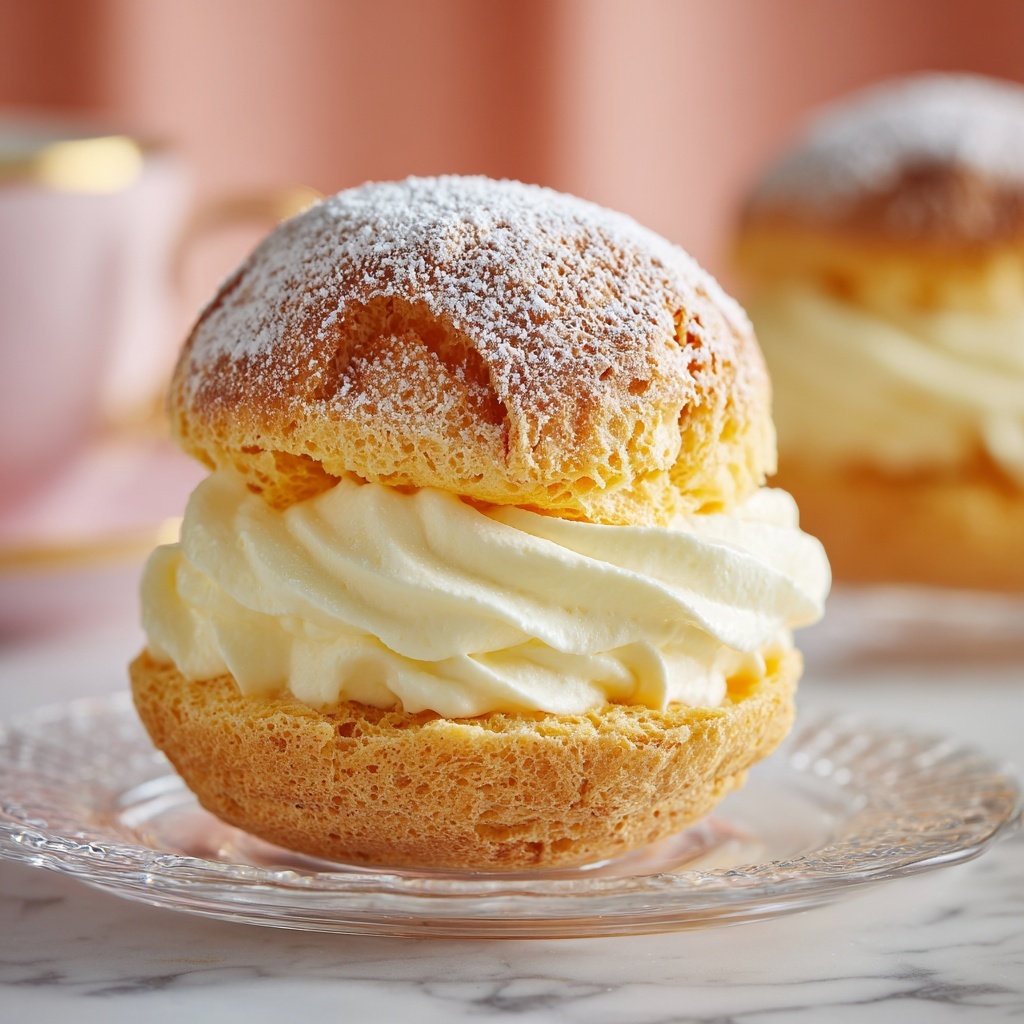 Cream Puffs with Whipped Cream and Icing Recipe - Recipe Image
