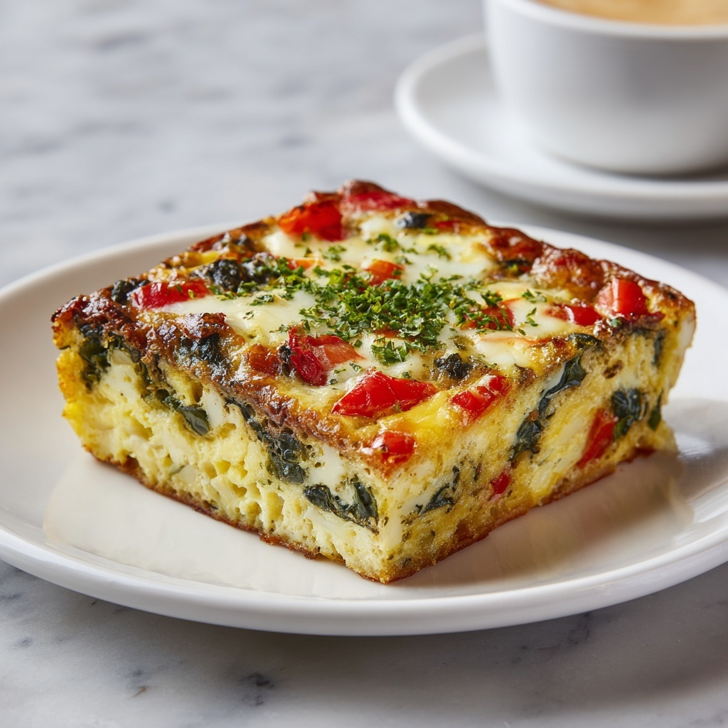 Vegetable Gruyère Bread Strata Recipe - Recipe Image