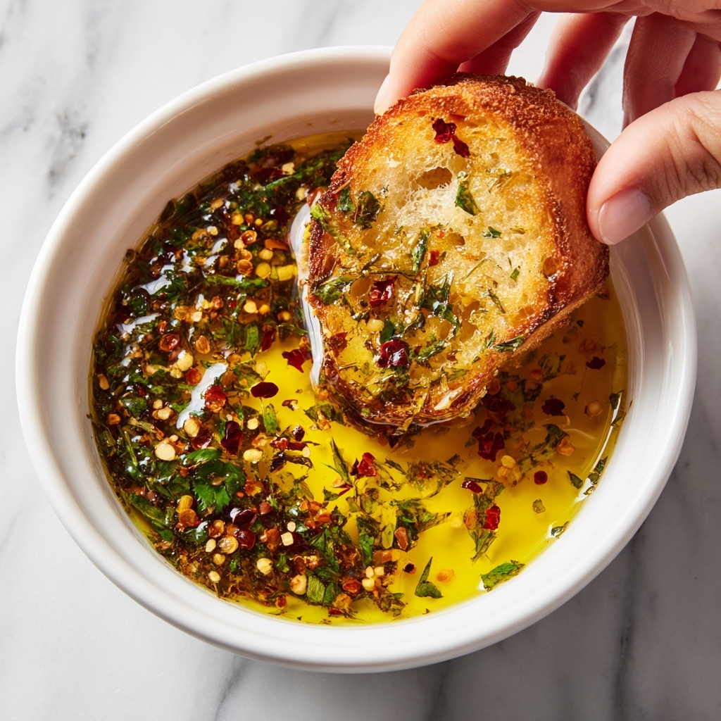 Olive Oil Bread Dip with Herbs and Balsamic Recipe - Recipe Image