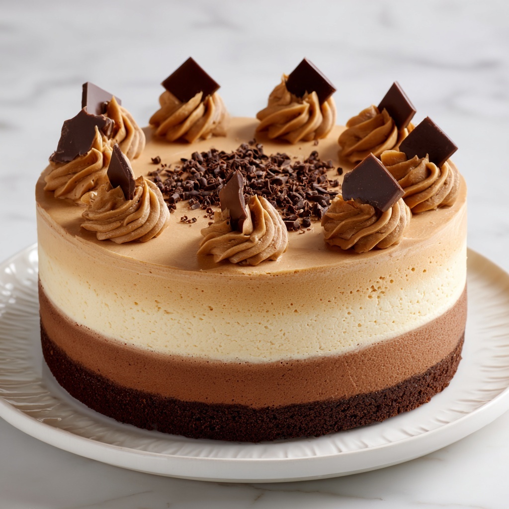 Tuxedo Cake - Triple Chocolate Mousse Cake Recipe - Recipe Image