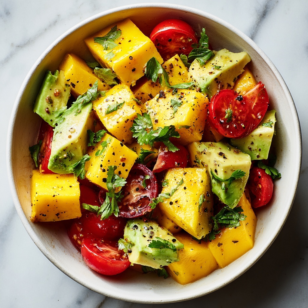 Mango, Avocado, and Tomato Salad with a Citrusy Twist Recipe - Recipe Image