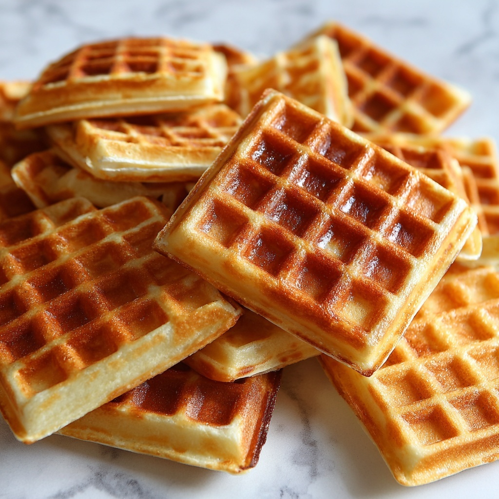 Cornbread Waffle Bites with Honey Butter Syrup Recipe - Recipe Image