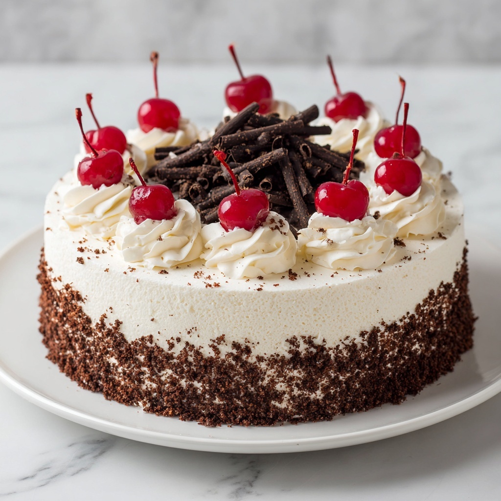 Decadent Black Forest Cheesecake Cake Recipe - Recipe Image