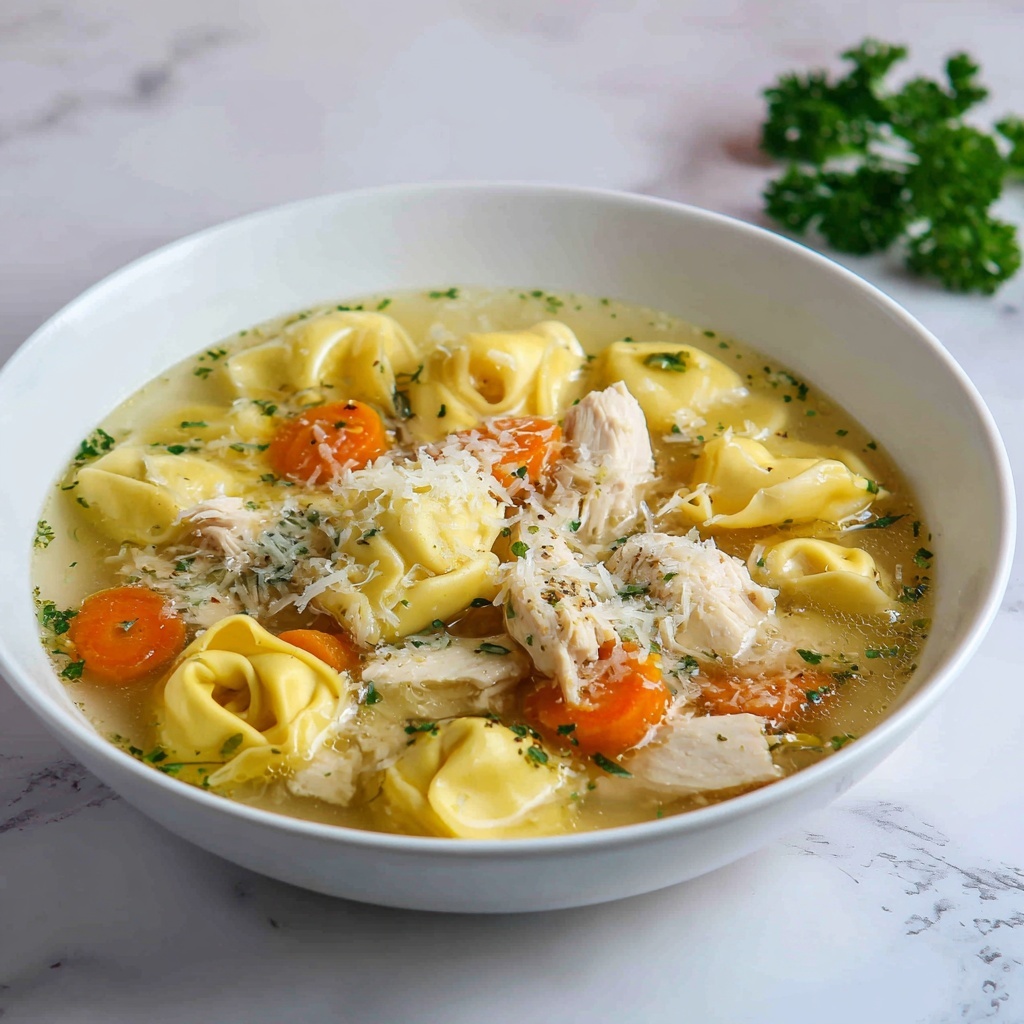 Easy Tortellini Soup with Chicken Broth Recipe - Recipe Image