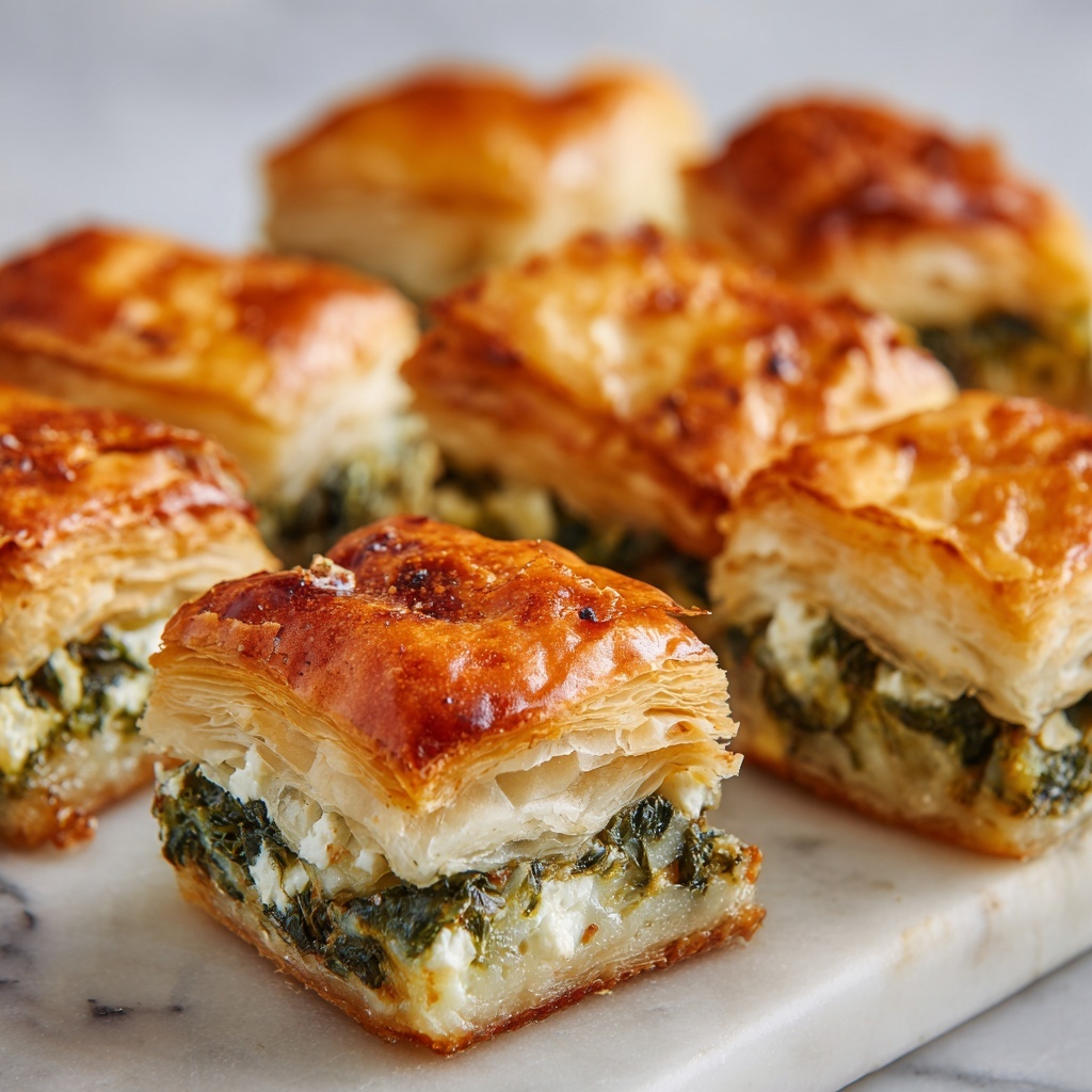 Savory Spinach & Feta Puff Pastry Bites Recipe - Recipe Image
