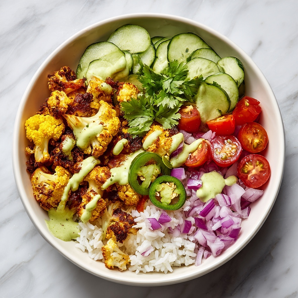 Cauliflower Shawarma Bowls with Green Tahini Sauce Recipe - Recipe Image