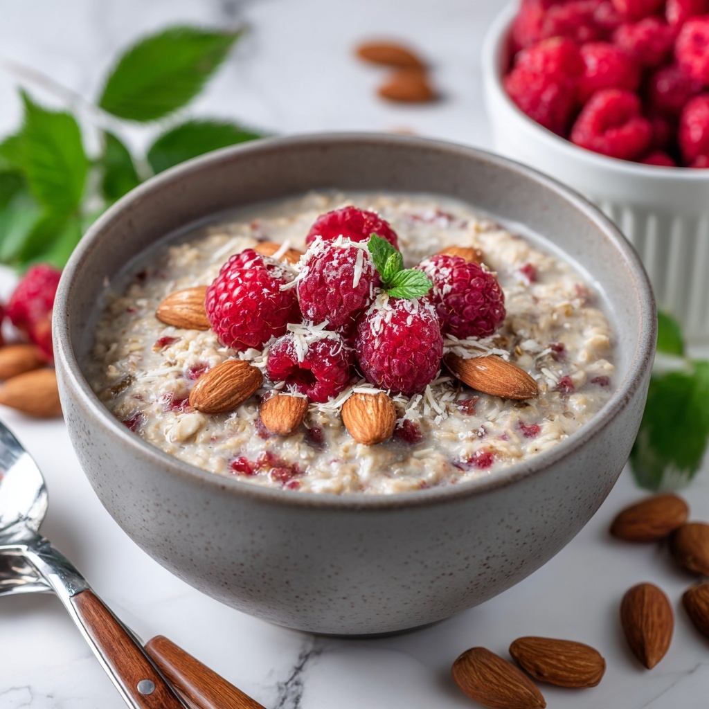Raspberry Almond Oatmeal Recipe - Recipe Image