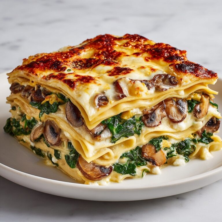 Chicken, Mushroom, and Spinach Lasagna Recipe