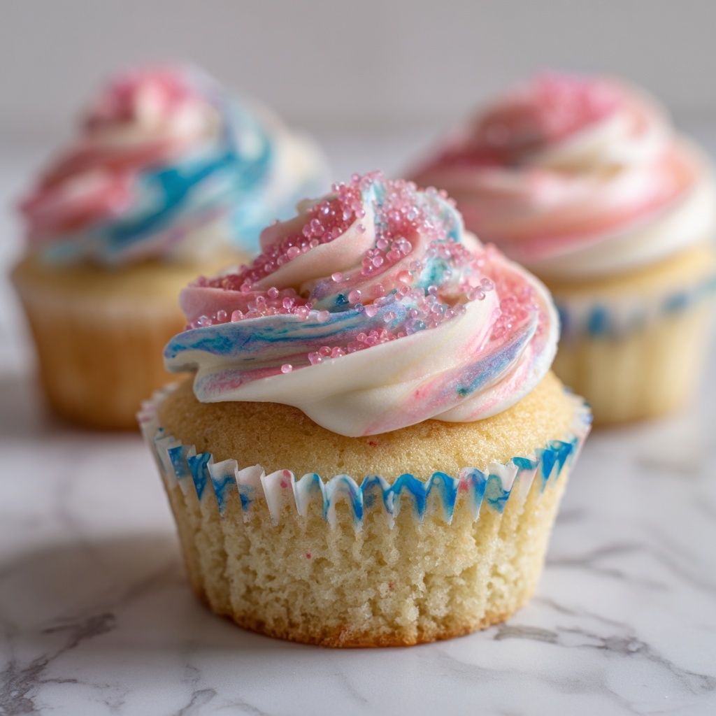 Cotton Candy Cupcakes Recipe - Recipe Image
