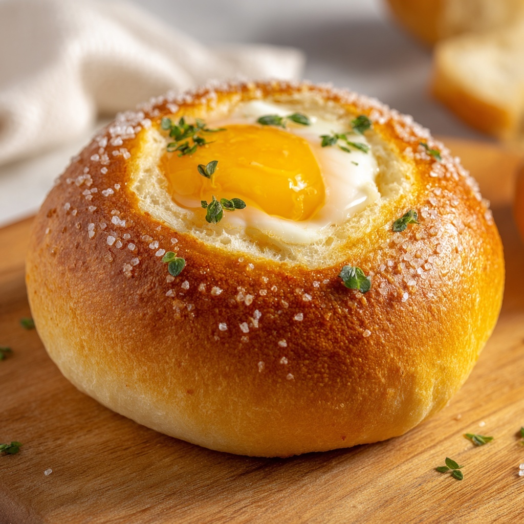 Breakfast Bagel: Egg in the Hole with Crispy Bacon, Halloumi, and Avocado Recipe - Recipe Image