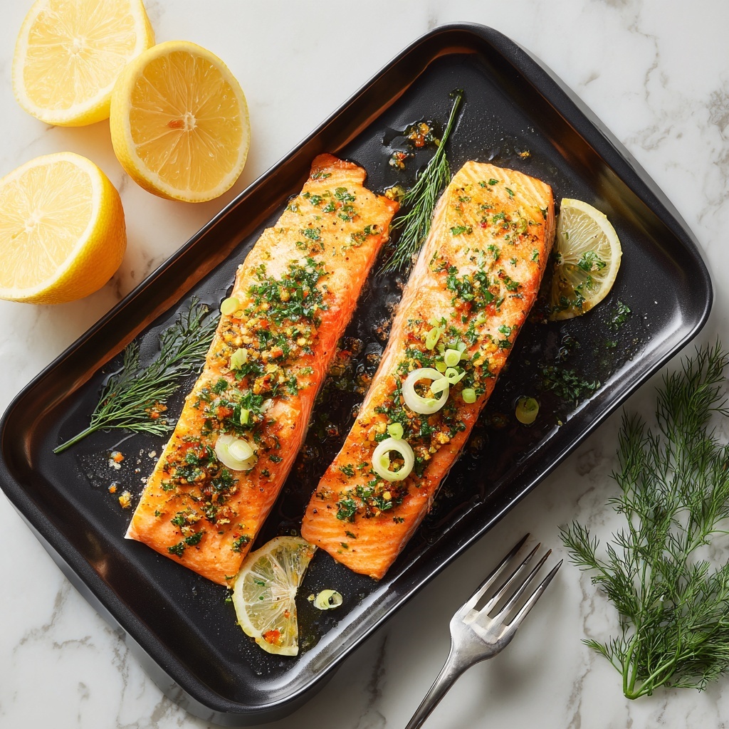 Baked Salmon with Lemon and Dill Recipe - Recipe Image