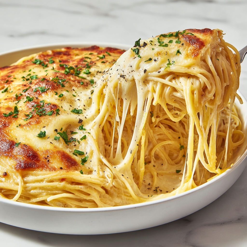 Baked Cream Cheese Spaghetti Casserole Recipe - Recipe Image