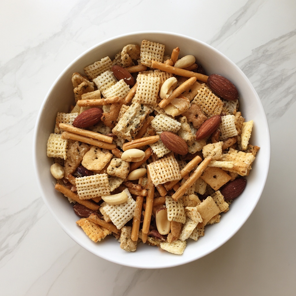 Roasting Pan Chex Mix Recipe - Recipe Image